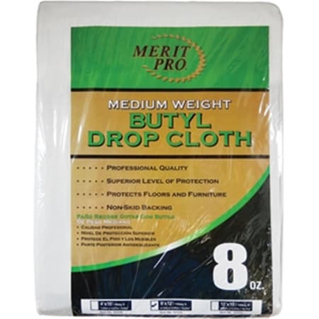 Merit Pro 2040 12 x 15 ft. Med Weight Butyl Drop Cloth - 8 oz. 652270020400